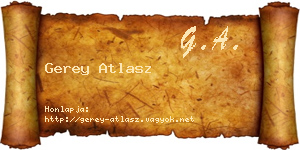 Gerey Atlasz névjegykártya